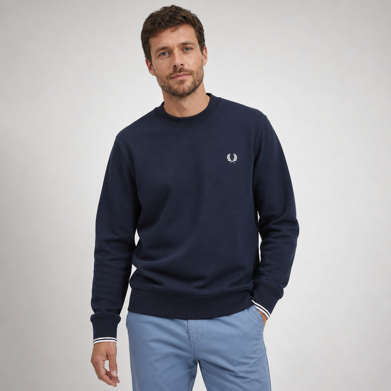 Fred Perry Men’s Terry Crew Neck Sweatshirt