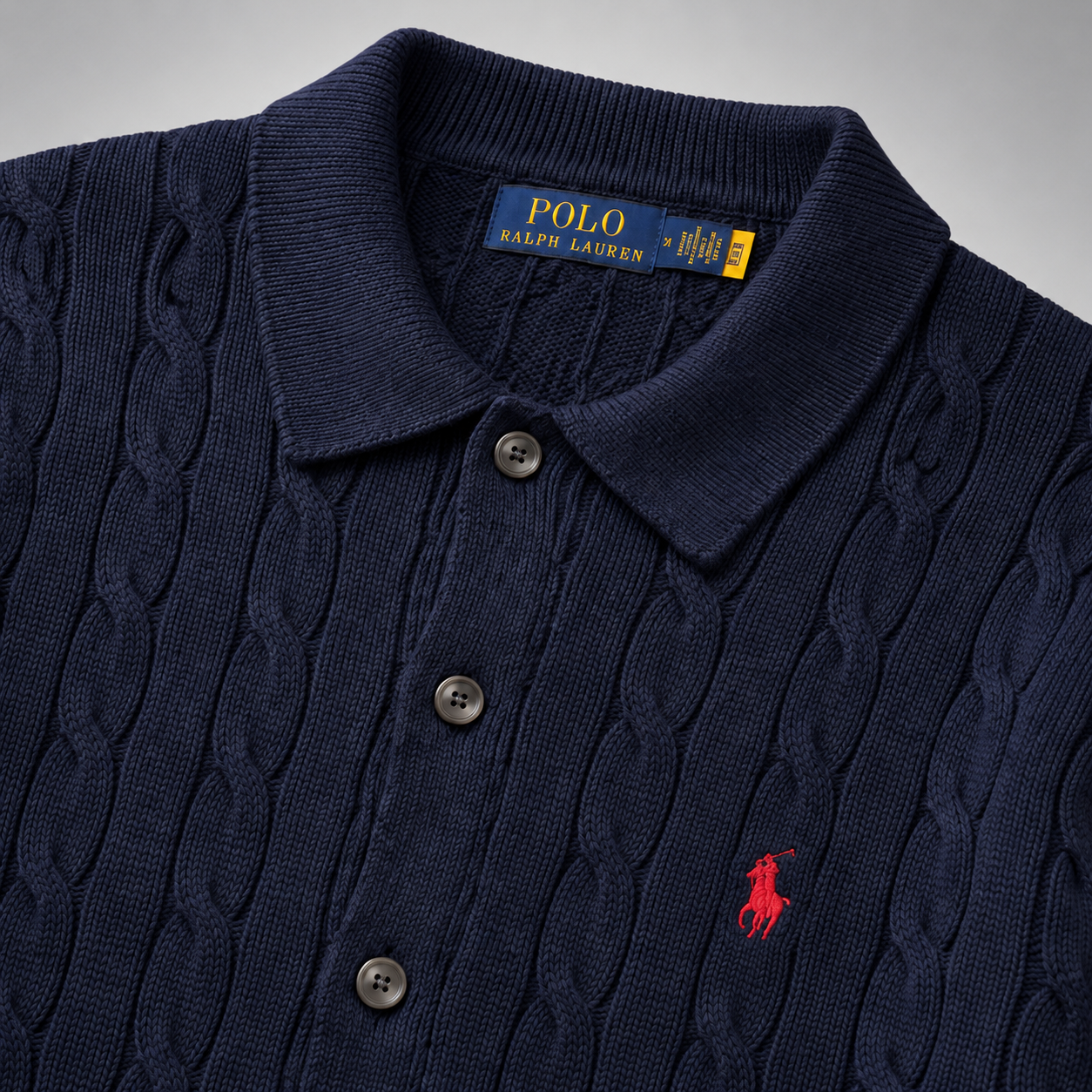 Polo Ralph Lauren Men’s Cable-Knit Cotton Cardigan