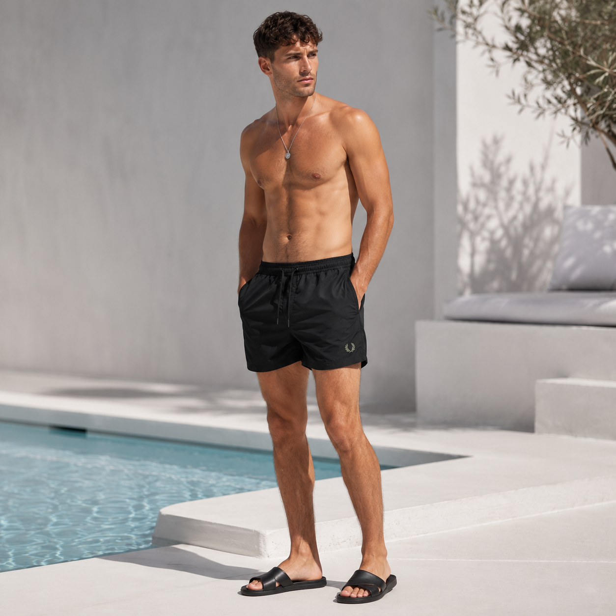 Fred Perry Men’s Laurel Wreath Swim Shorts