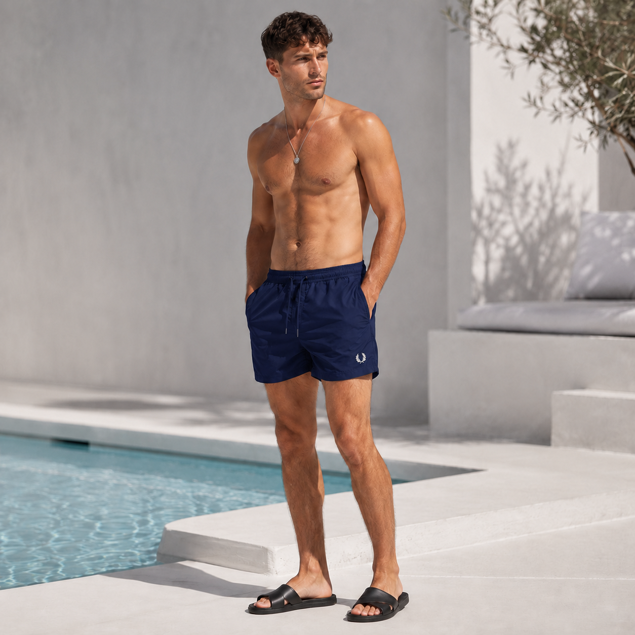 Fred Perry Men’s Laurel Wreath Swim Shorts