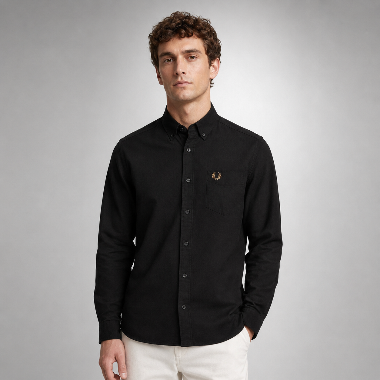 Fred Perry Men’s Long Sleeve Button-Down Shirt