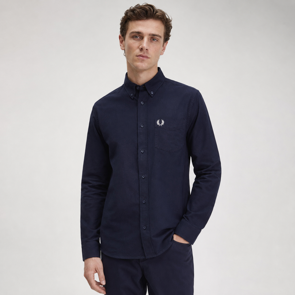 Fred Perry Men’s Long Sleeve Button-Down Shirt