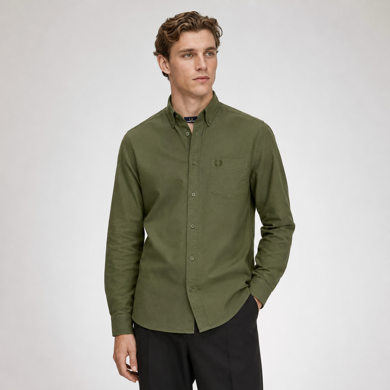 Fred Perry Men’s Long Sleeve Button-Down Shirt