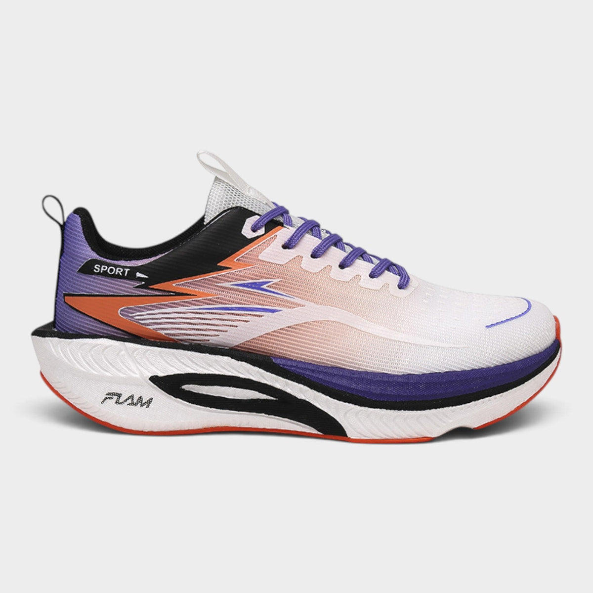 FLAM Women's Maximum Cushion Running Trainers – White/Purple