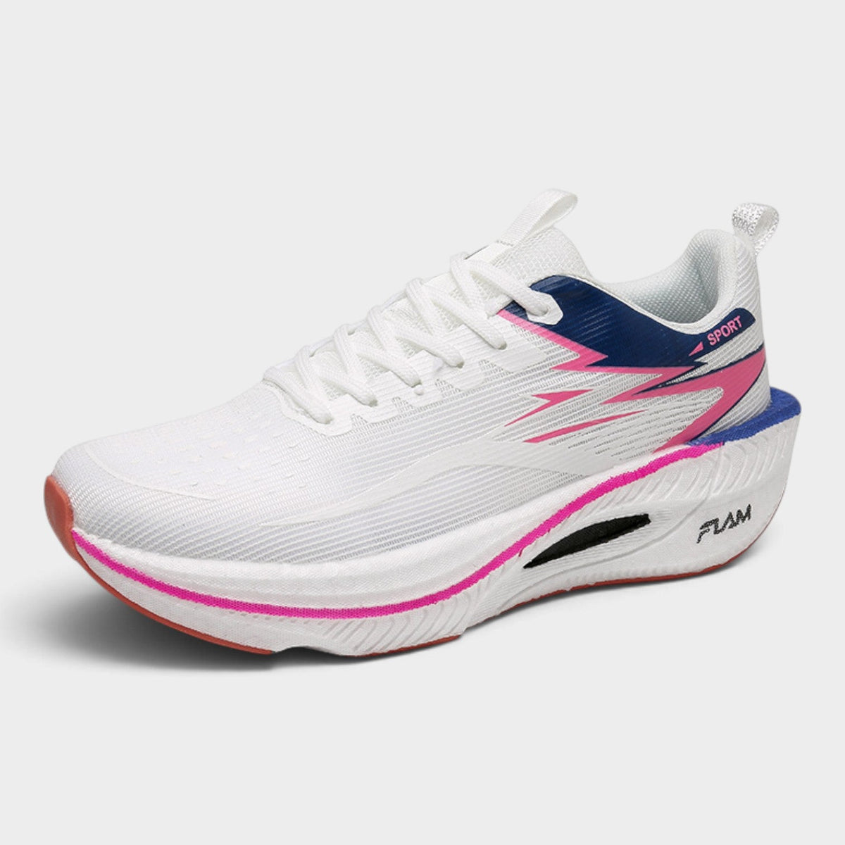 FLAM Women's Maximum Cushion Running Trainers – White/Navy