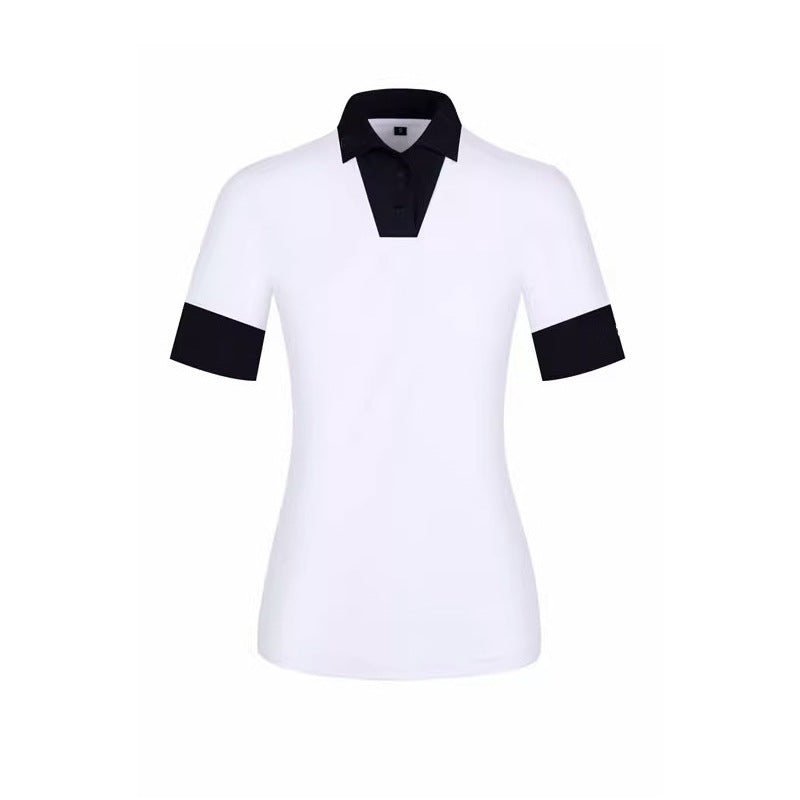 Women's Golf Lapel Short Sleeve T-Shirt