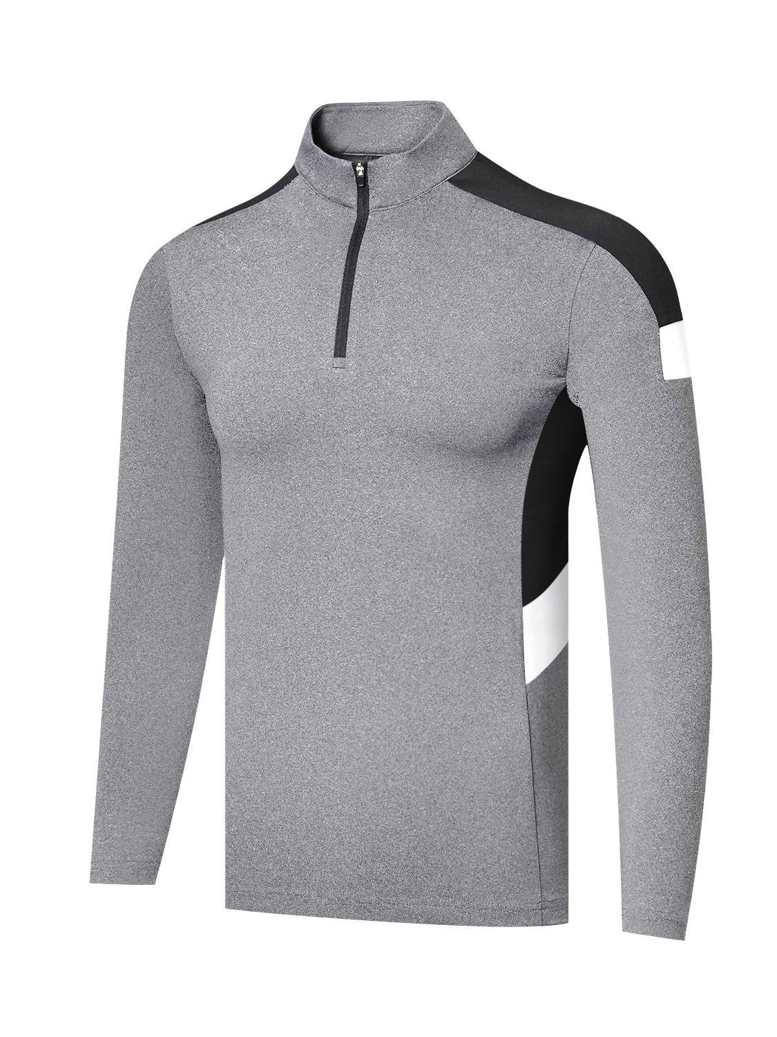 Golfario - Men's Dynamic Quarter-Zip Solid Golf Pullover View 4